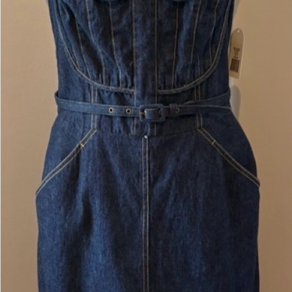 Jessica Simpson Denim Corset Midi Dress New with tags - Picture 3 of 8